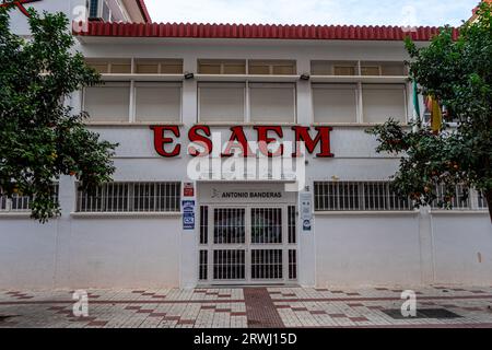 MALAGA, SPANIEN - 12. DEZEMBER 2022: ESAEM - High School of Performing Arts in Malaga, Spanien am 12. Dezember 2022 Stockfoto