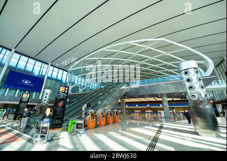 Buenos Aires, Argentinien : 13. Juni 2023: Haupthalle für Passagiere im Terminal A des internationalen Flughafens Ezeiza (Ministro Pistarini) in der Hauptstadt von Stockfoto