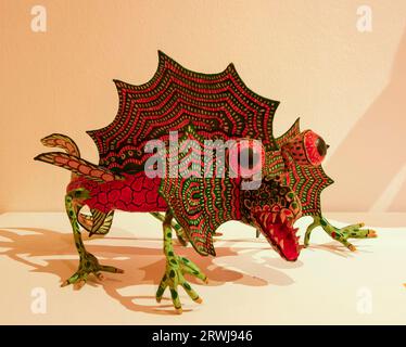 Alebrije Drachenskulptur mexikanische Volkskunst Stockfoto