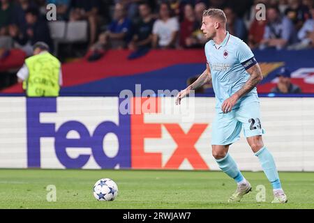 Barcelona, Spanien. September 2023. BARCELONA, SPANIEN - 19. SEPTEMBER: Toby Alderweireld vom Royal Antwerp FC während des UEFA Champions League-Spiels zwischen dem FC Barcelona und dem Royal Antwerp FC bei den Estadi Olimpic Lluis Companys am 19. SEPTEMBER 2023 in Barcelona, Spanien Credit: DAX Images/Alamy Live News Stockfoto