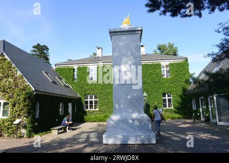 Eintritt zum Louisiana Museum of Modern Art in Humlebaek, Dänemark. Stockfoto