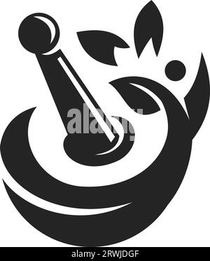 Vorlage für Pharmazie-Logo isoliert. Markenidentität. Symbol abstrakter Vektor-Grafik Stock Vektor