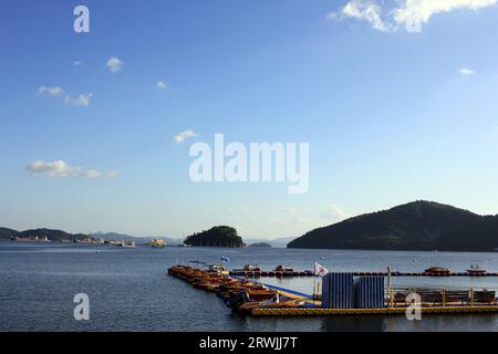 9. September 2023: Jinhaeru in Jinhae, Jinhae-gu, Changwon-si, Gyeongsangnam-do, Südkorea Stockfoto