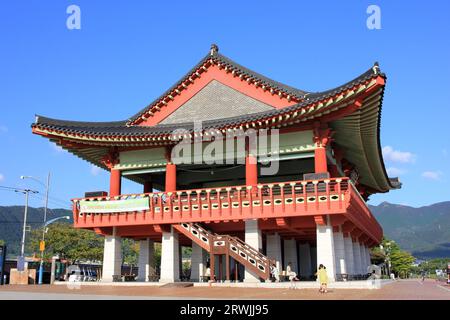 9. September 2023: Jinhaeru in Jinhae, Jinhae-gu, Changwon-si, Gyeongsangnam-do, Südkorea Stockfoto