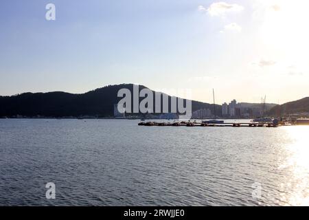 9. September 2023: Jinhaeru in Jinhae, Jinhae-gu, Changwon-si, Gyeongsangnam-do, Südkorea Stockfoto