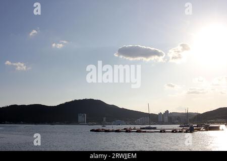 9. September 2023: Jinhaeru in Jinhae, Jinhae-gu, Changwon-si, Gyeongsangnam-do, Südkorea Stockfoto