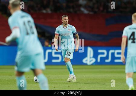 Barcelona, Spanien. September 2023. Toby Alderweireld (Antwerpen) Fußball/Fußball : UEFA Champions League Gruppenphase Gruppe H Spiel zwischen dem FC Barcelona 5-0 Royal Antwerp FC bei den Estadi Olimpic Lluis Companys in Barcelona, Spanien. Quelle: Mutsu Kawamori/AFLO/Alamy Live News Stockfoto