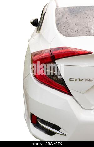 Nahaufnahme Honda Civic Car Light hinten links: SWAT, Pakistan - 02. August 2023. Stockfoto