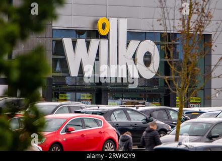 Edinburgh, Großbritannien. September 2023. 19. September 2023 für Kinaird Retail Park, Edinburgh. Blick auf das Äußere von Wilko, Fort Kinaird Retail Park, Edinburgh. Das sich in den letzten Handelstagen befindet und seine Türen später in dieser Woche schließen wird, nach dem Zusammenbruch des historischen High-Street-Geschäfts und der Marke mit gescheiterten Rettungsversuchen für das Unternehmen. Bildnachweis: phil wilkinson/Alamy Live News Stockfoto