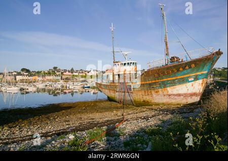 Schiffswrack in Camaret sur Mer, Bretagne, Frankreich, Europa Stockfoto