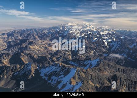 Malerische Aussicht vom Gipfel des Berges Huayna Potosi in Bolivien Stockfoto