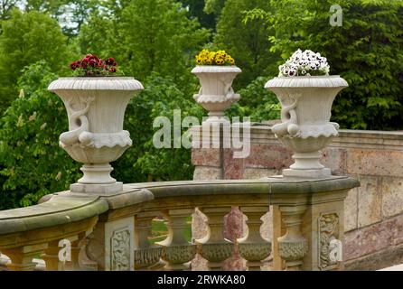 Schlosspark Lichtenwalde bei Chemnitz Stockfoto