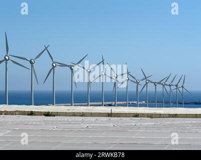 Windkraftanlage in der Nähe von Las Palmas auf Gran Canaria in Spanien Stockfoto