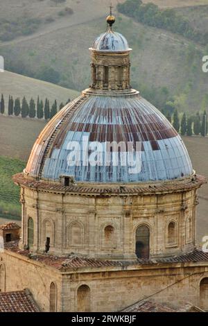 Das Heiligtum der Madonna di San Biagio unterhalb von Montepulciano Stockfoto