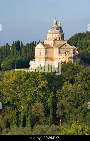 Das Heiligtum der Madonna di San Biagio unterhalb von Montepulciano Stockfoto