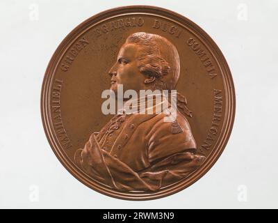 Medaille, Nathaniel Greene in Eutaw Springs, 1781, Vorderseite. 1980.0444.0006. Stockfoto