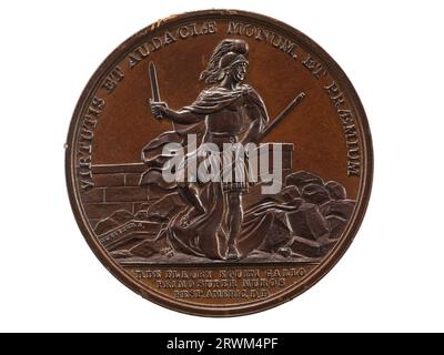 Medaille, Francois Louis Teissedre de Fleury am Stony Point, 1779/1880, Vorderseite. 1991.0009.0548. Stockfoto