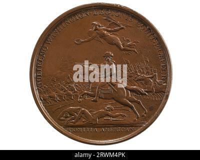 Medaille, William Washington im Cowpens, 1781, Vorderseite. 1991.0009.0556. Stockfoto