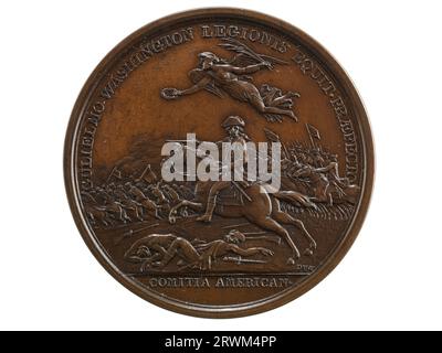 Medaille, William Washington im Cowpens, 1781, Vorderseite. 1991.0009.0558. Stockfoto