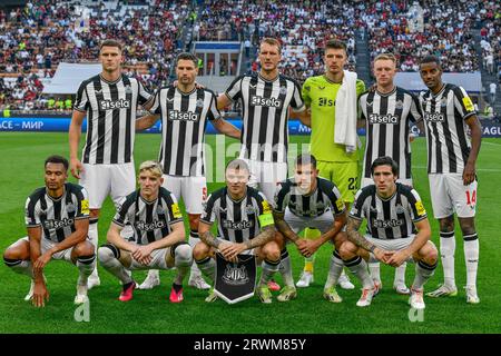 Milano, Italien. September 2023. Die erste 11 von Newcastle United für das UEFA Champions League-Spiel zwischen AC Mailand und Newcastle United in San Siro in Mailand. (Foto: Gonzales Photo - Tommaso Fimiano). Stockfoto