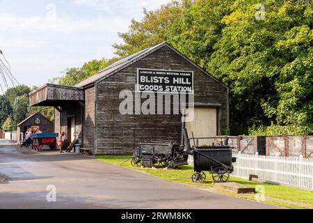 Das Goods Station Building in Blists Hill Victorian Town, Telford, Shropshire. Stockfoto