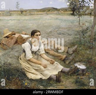 Jules Bastien-Lepage - Hay Making - 1887 Stockfoto