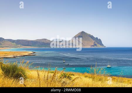 Die Küste im Nordwesten Siziliens. Stockfoto