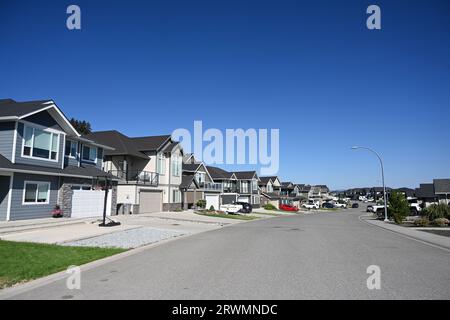 Stadt Kamloops, BC, KANADA. Stadtbild von Kamloops. Die kanadische Stadt Kamloops in British Columbia Stockfoto