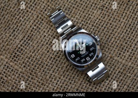 Fotografien eines Rolex Air King 2023 Referenz 126900 Stockfoto