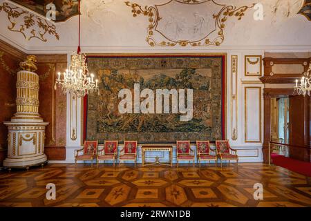 Audience Hall - Staatsräume der Residenz Teil des DomQuartier Museen - Salzburg, Österreich Stockfoto