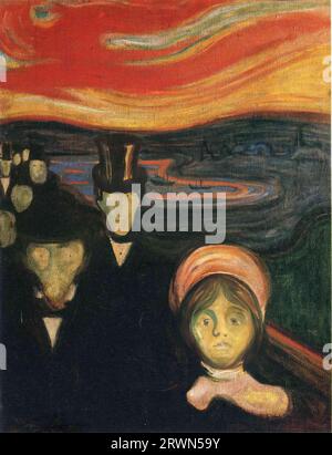 Edvard Munch – Angst 1894. 94 x 74 Stockfoto