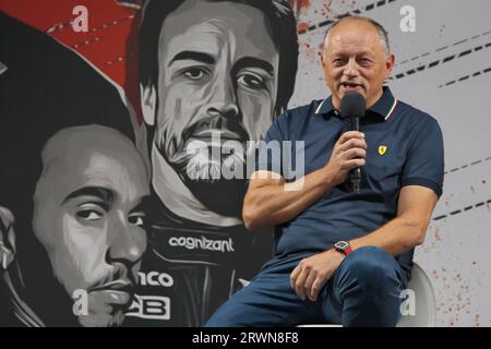 Tokio, Japan. September 2023. Ferrari F1 Team Representative, Frederic Vasseur nimmt am Mittwoch, den 20. September 2023, an einer Veranstaltung zum F1 Japan Grand Prix „Formel 1 Tokyo Festival 2023“ in Kabuki-cho, Shinjuku in Tokio, Japan Teil. Foto von Keizo Mori/UPI Credit: UPI/Alamy Live News Stockfoto