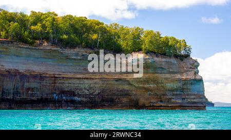 Wunderschöne Landschaft mit abgebildeten Felsen in Michigan, USA Stockfoto