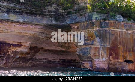 Wunderschöne Landschaft mit abgebildeten Felsen in Michigan, USA Stockfoto