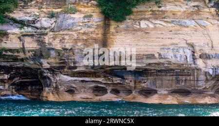 Wunderschöne Landschaft mit abgebildeten Felsen in Michigan, USA Stockfoto