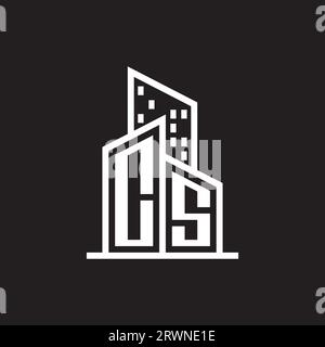 Immobilien-Logo mit Bauart , Immobilien-Logo Stock Vektor Stock Vektor