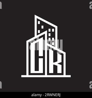 Immobilien-Logo mit Bauart , Immobilien-Logo Stock Vektor Stock Vektor