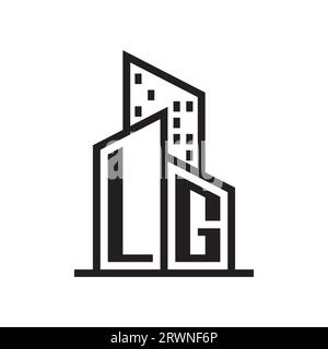 Immobilien-Logo mit Bauart , Immobilien-Logo Stock Vektor Stock Vektor