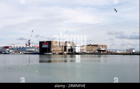 Basis-Sous-Marine, U-Boot-Stifte, Saint Nazaire Stockfoto