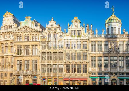 Das Wahrzeichen der Gildenhallen am Grand-Place in der belgischen Innenstadt Stockfoto