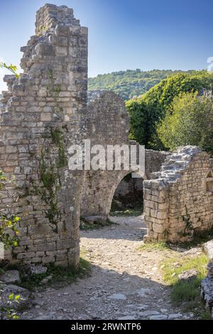 Ruinen in der Altstadt von Dvigrad, Istrien, Kroatien Stockfoto