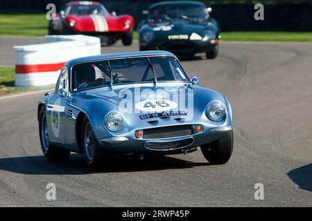 1964 TVR Griffith 400, gefahren von Mike Whitaker/Guy Smith im Royal Automobile Club TT Celebration Race beim Goodwood Revival Meeting am 9. September 2 Stockfoto