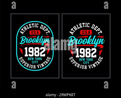 brooklyn, athletisch, urbaner Stil, Vintage College für T-Shirt, Poster, Etiketten usw. Vektordesign Stock Vektor