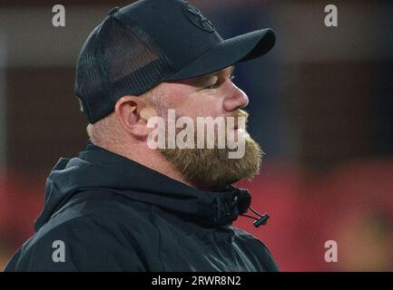 Washington, USA. September 2023. WASHINGTON, DC - 20. SEPTEMBER: DC United-Trainer Wayne Rooney verlässt das Feld nach einem MLS-Spiel zwischen DC United und Atlanta United FC am 20. SEPTEMBER 2023 auf Audi Field in Washington, DC. (Foto: Tony Quinn/SipaUSA) Credit: SIPA USA/Alamy Live News Stockfoto