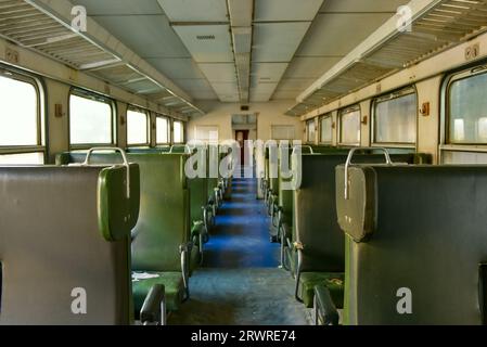 Der Zug auf Gleis 1, Aleppo Railway Station, wurde 1912 als Teil der Bahnstrecke Berlin–Bagdad eröffnet, Endstation des Simplon Orient Express in den 30er Jahren Stockfoto