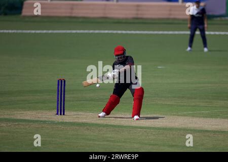 Das Cricket-Spiel der Hangzhou Asian Games beginnt am 19. September 2023 in Hangzhou City in der ostchinesischen Provinz Zhejiang. Stockfoto