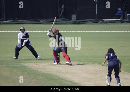 Das Cricket-Spiel der Hangzhou Asian Games beginnt am 19. September 2023 in Hangzhou City in der ostchinesischen Provinz Zhejiang. Stockfoto