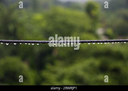 Regenfallfotografie aus Ruhitpur, Bangladesch, am 05. September 2022 Stockfoto