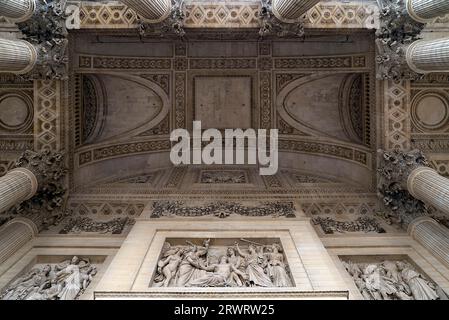 Deckengewölbe im Vorraum des Panthéon, erbaut 1764 bis 1790, Paris, Frankreich, Europa Stockfoto
