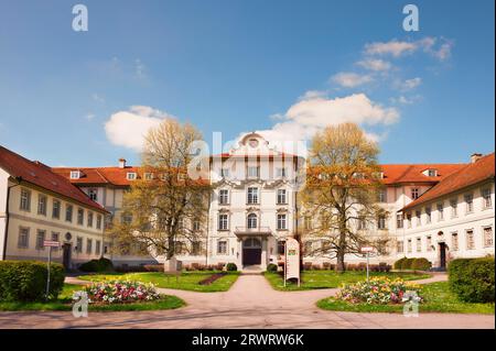 Schloss Wurzach mit barocker Treppe aus dem Jahr 1723, Bad Wurzach, Baden-Württemberg, Deutschland, Europa Stockfoto